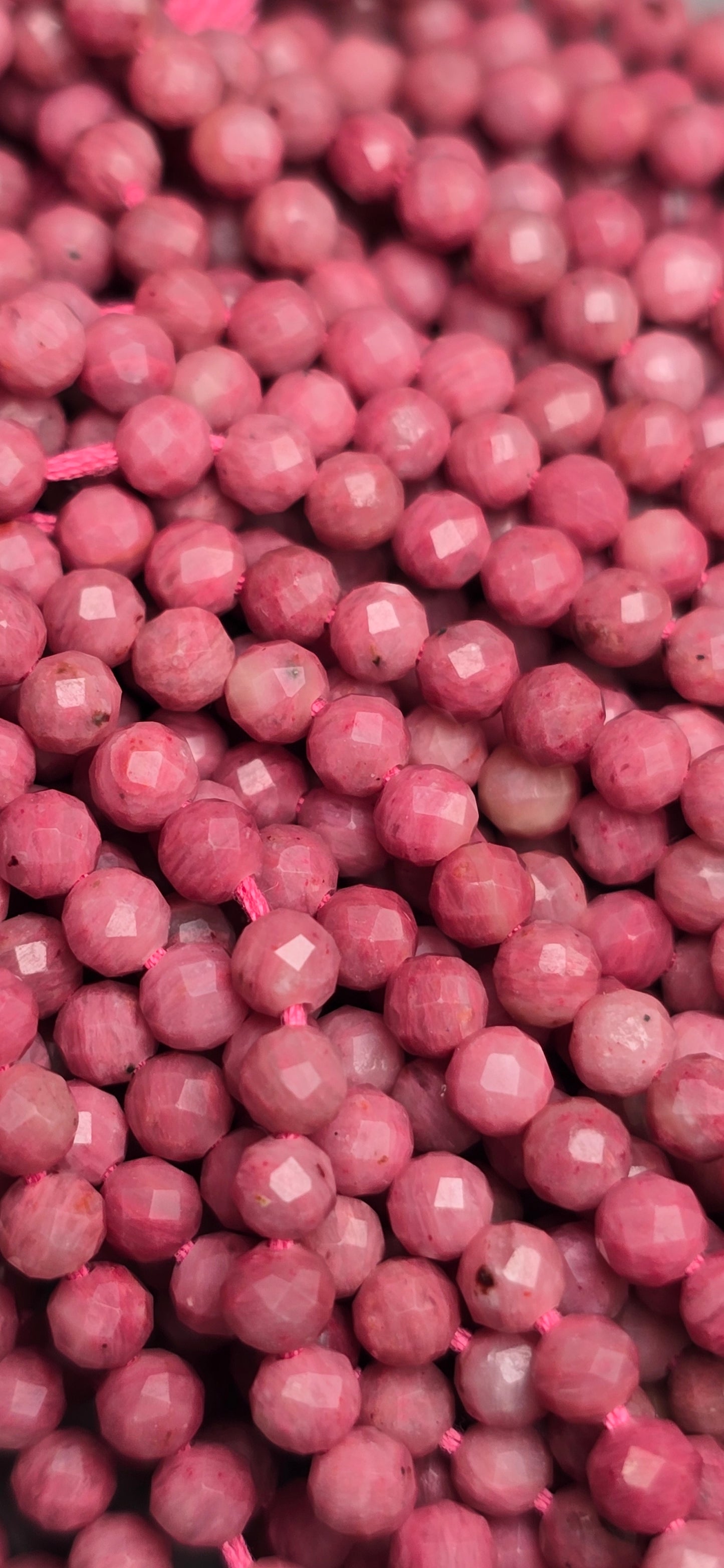 Rhodonite Beads - Facet