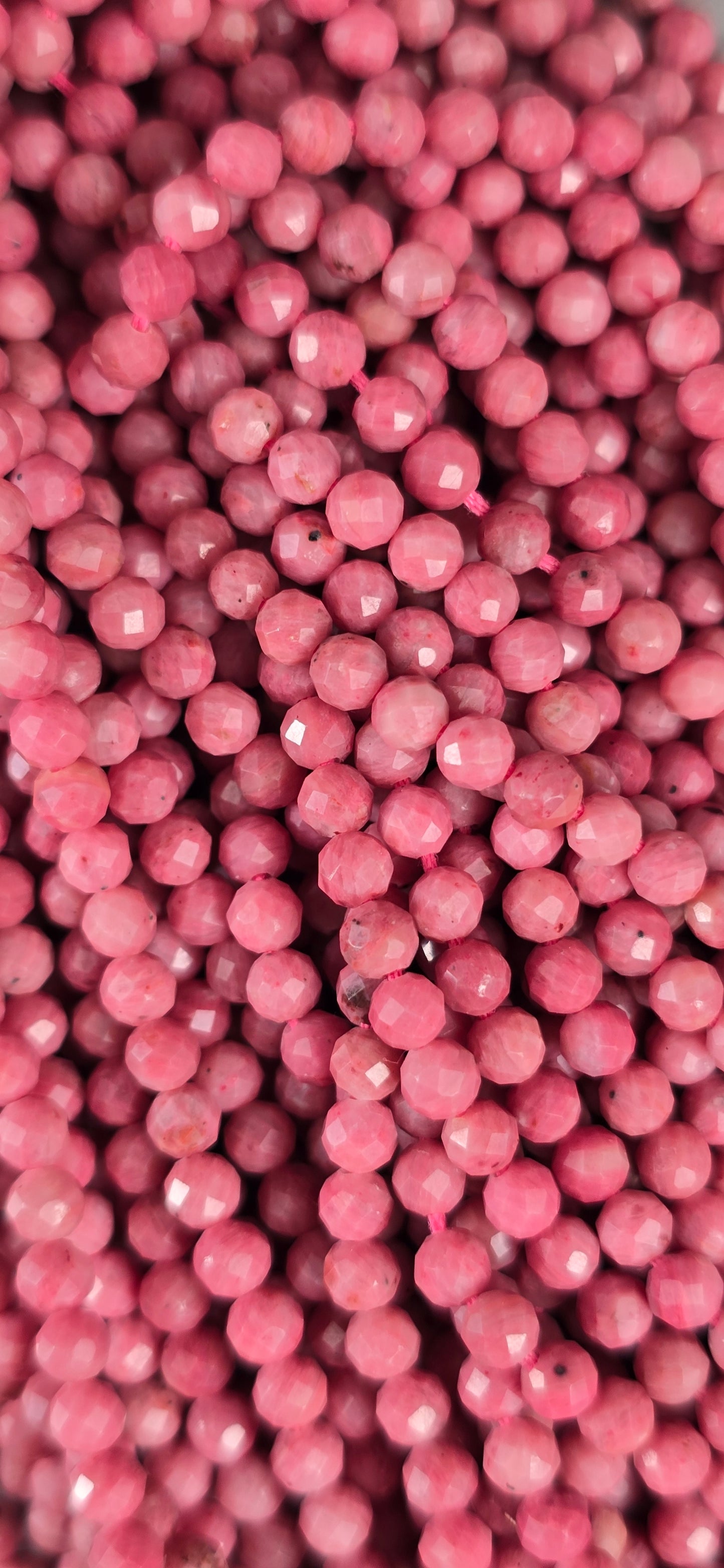 Rhodonite Beads - Facet
