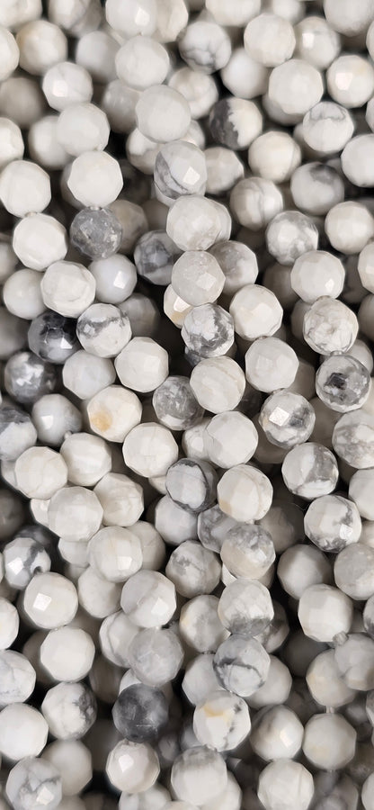Howlite Beads - Facet