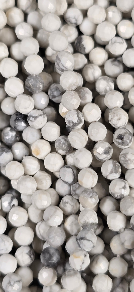 Howlite Beads - Facet