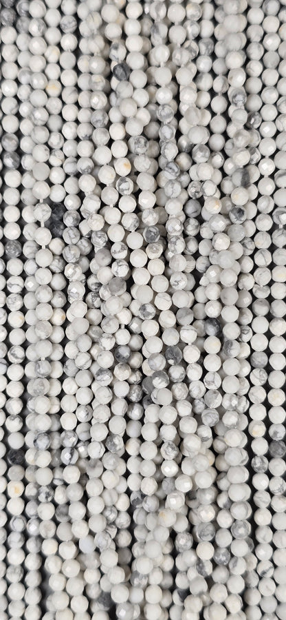 Howlite Beads - Facet