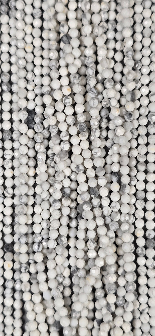 Howlite Beads - Facet