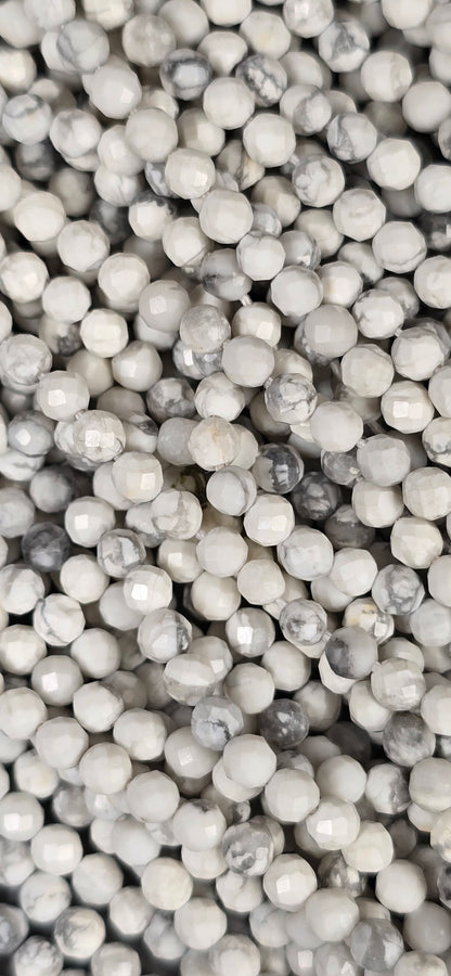 Howlite Beads - Facet