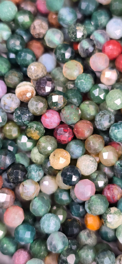 Mixed Moss Agate Beads - Facet