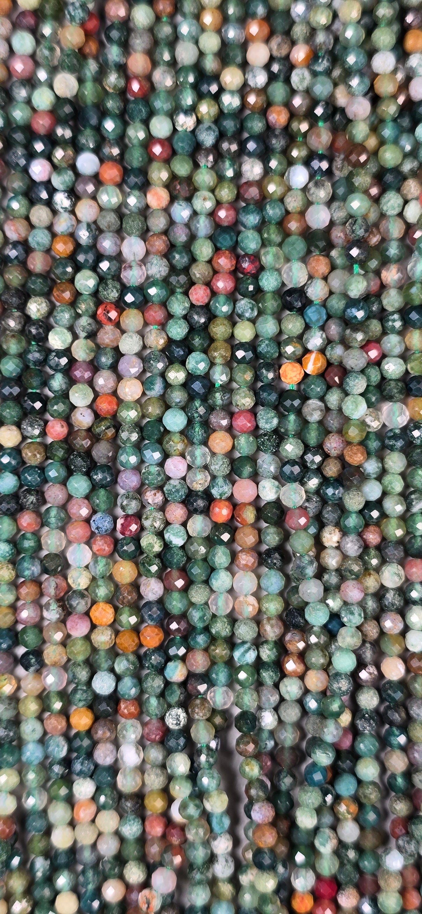 Mixed Moss Agate Beads - Facet