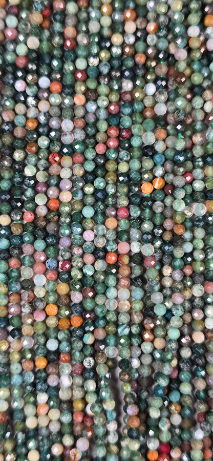 Mixed Moss Agate Beads - Facet