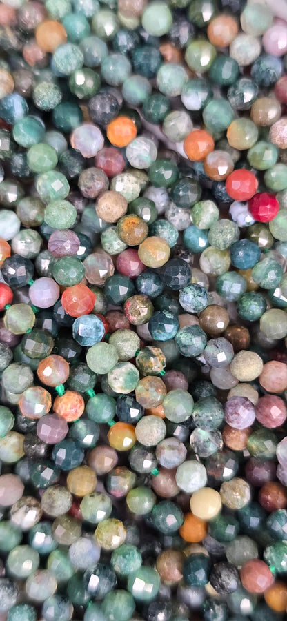 Mixed Moss Agate Beads - Facet