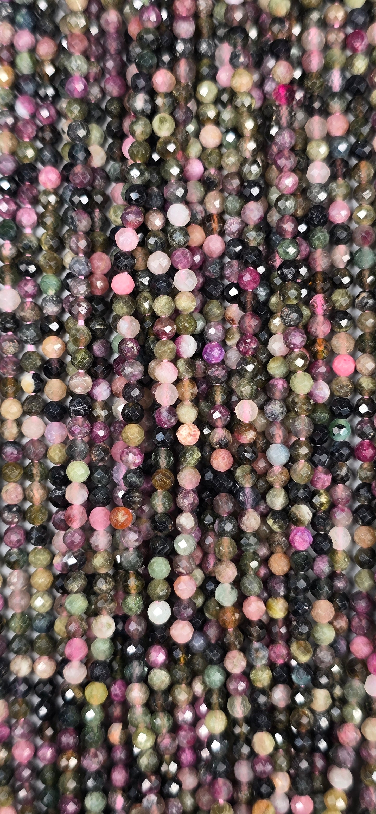 Multicolor Tourmaline Beads - Facet