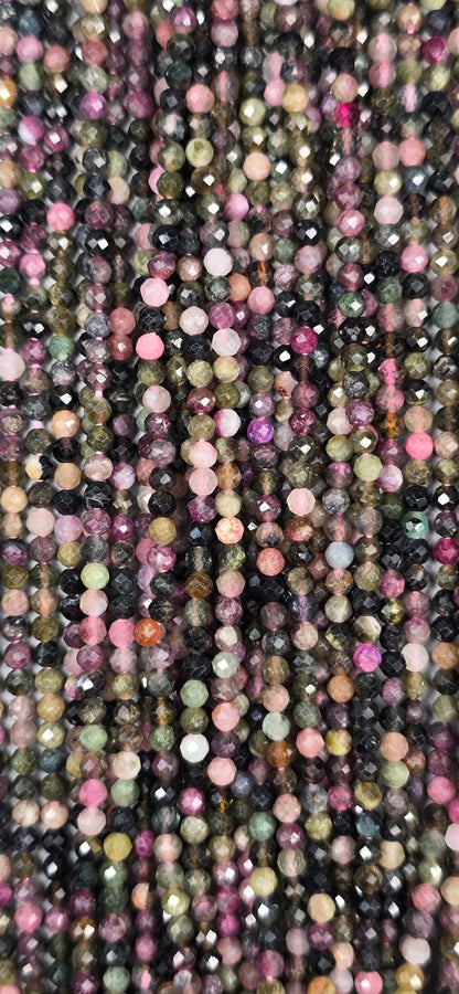 Multicolor Tourmaline Beads - Facet