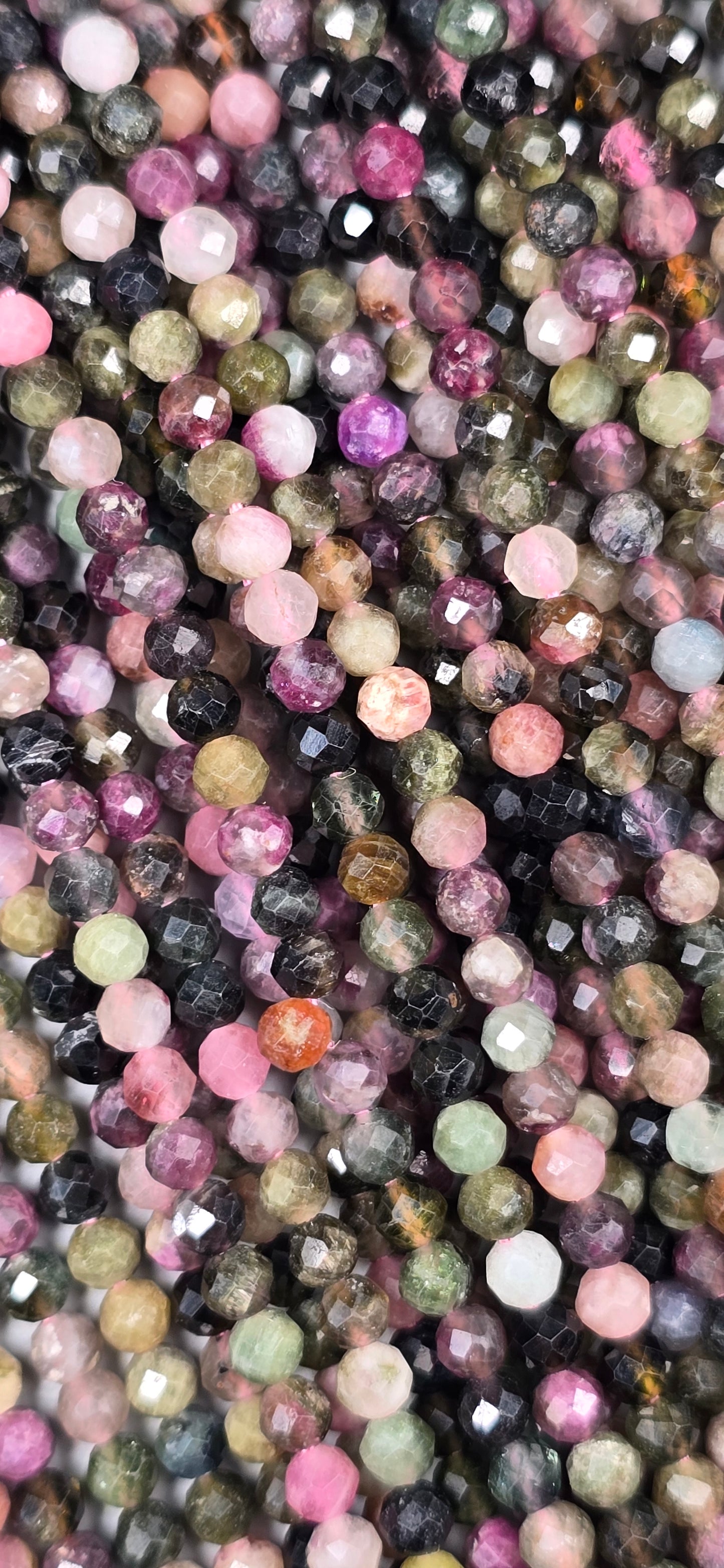 Multicolor Tourmaline Beads - Facet