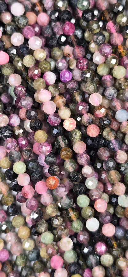 Multicolor Tourmaline Beads - Facet