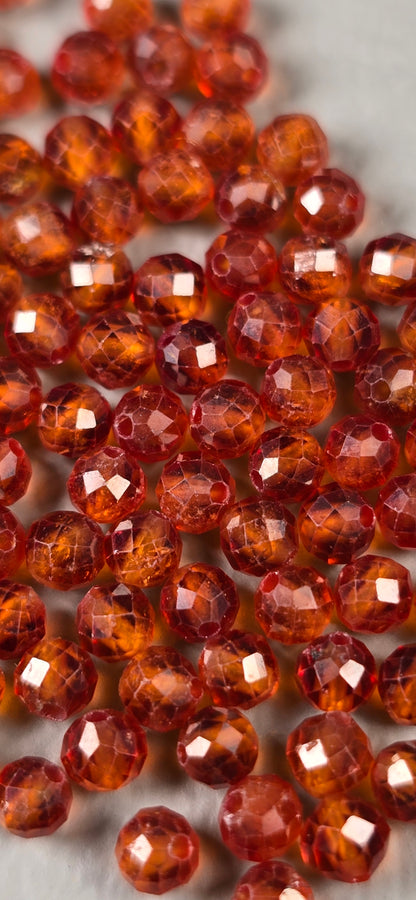 Hessonite Beads - Facet