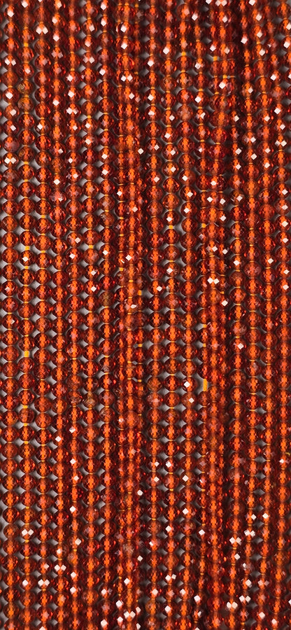 Hessonite Beads - Facet