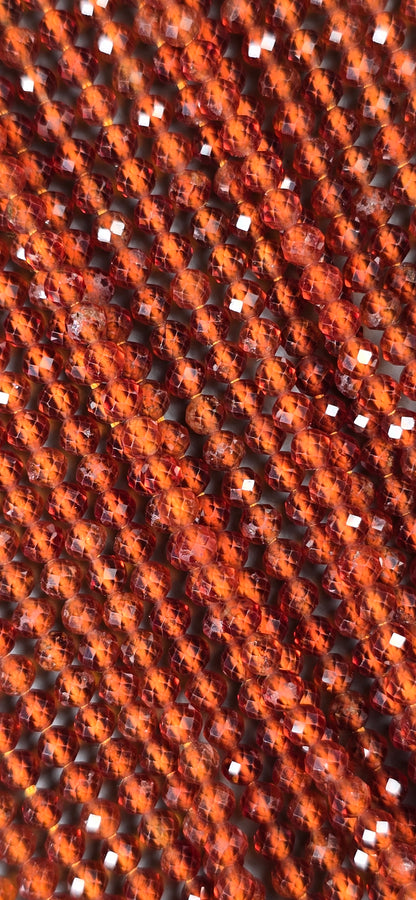 Hessonite Beads - Facet