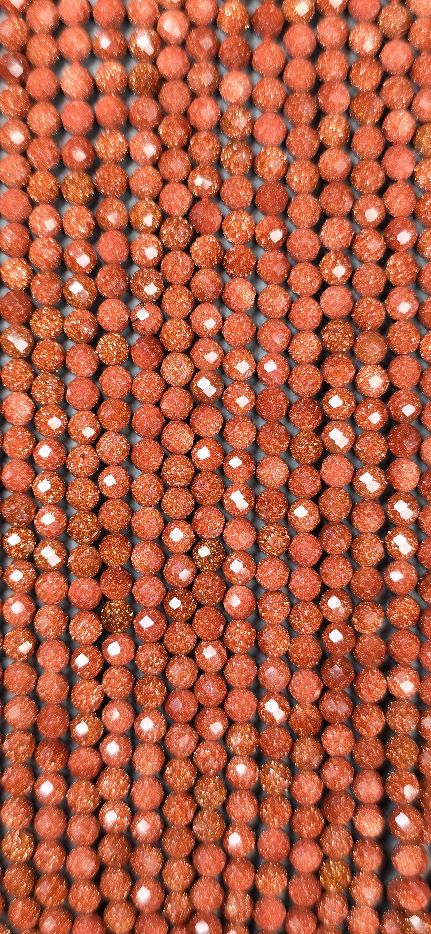 Goldstone Beads - Facet