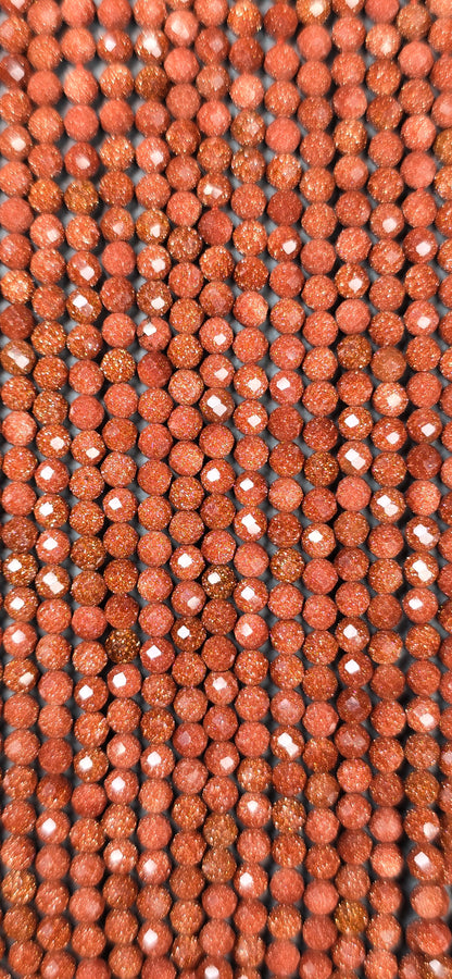 Goldstone Beads - Facet