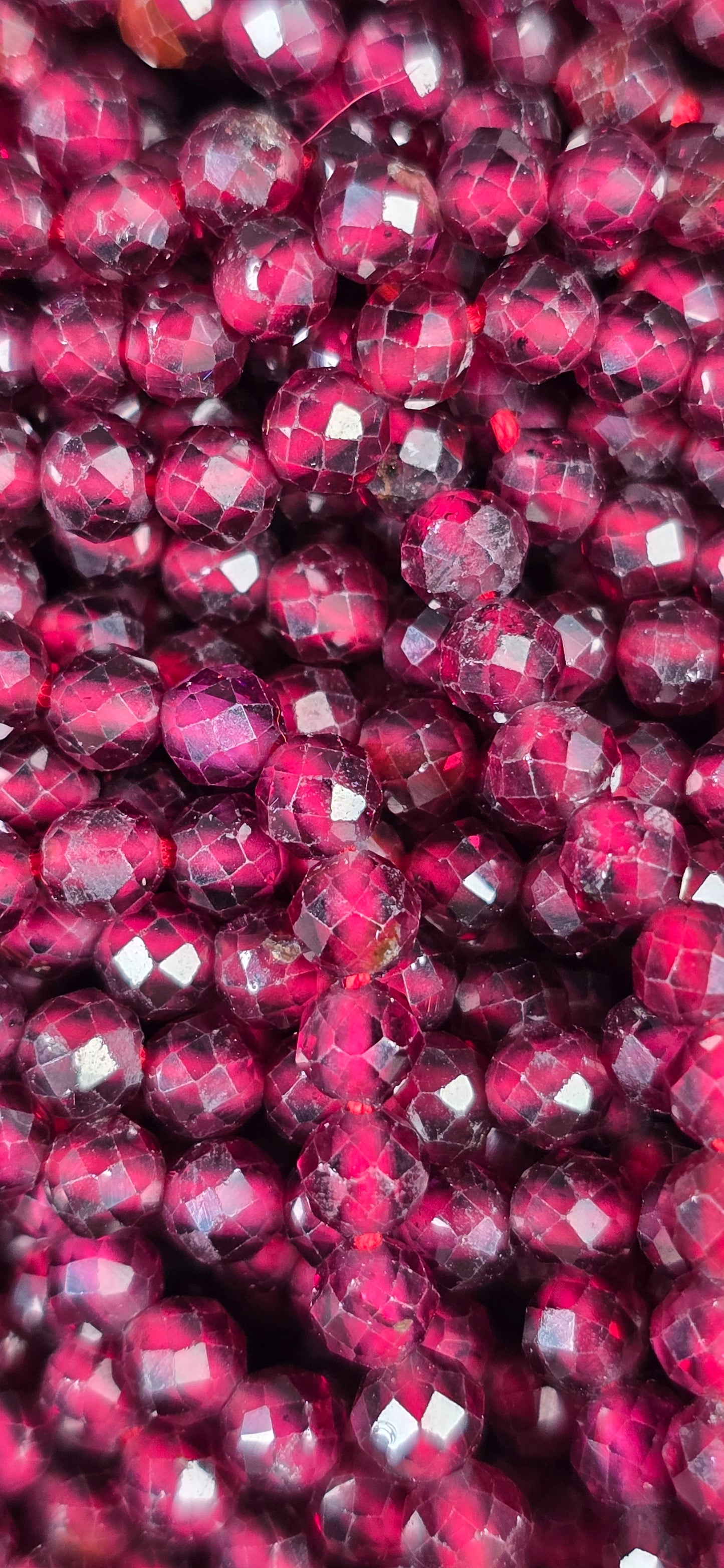 Garnet Beads - Facet