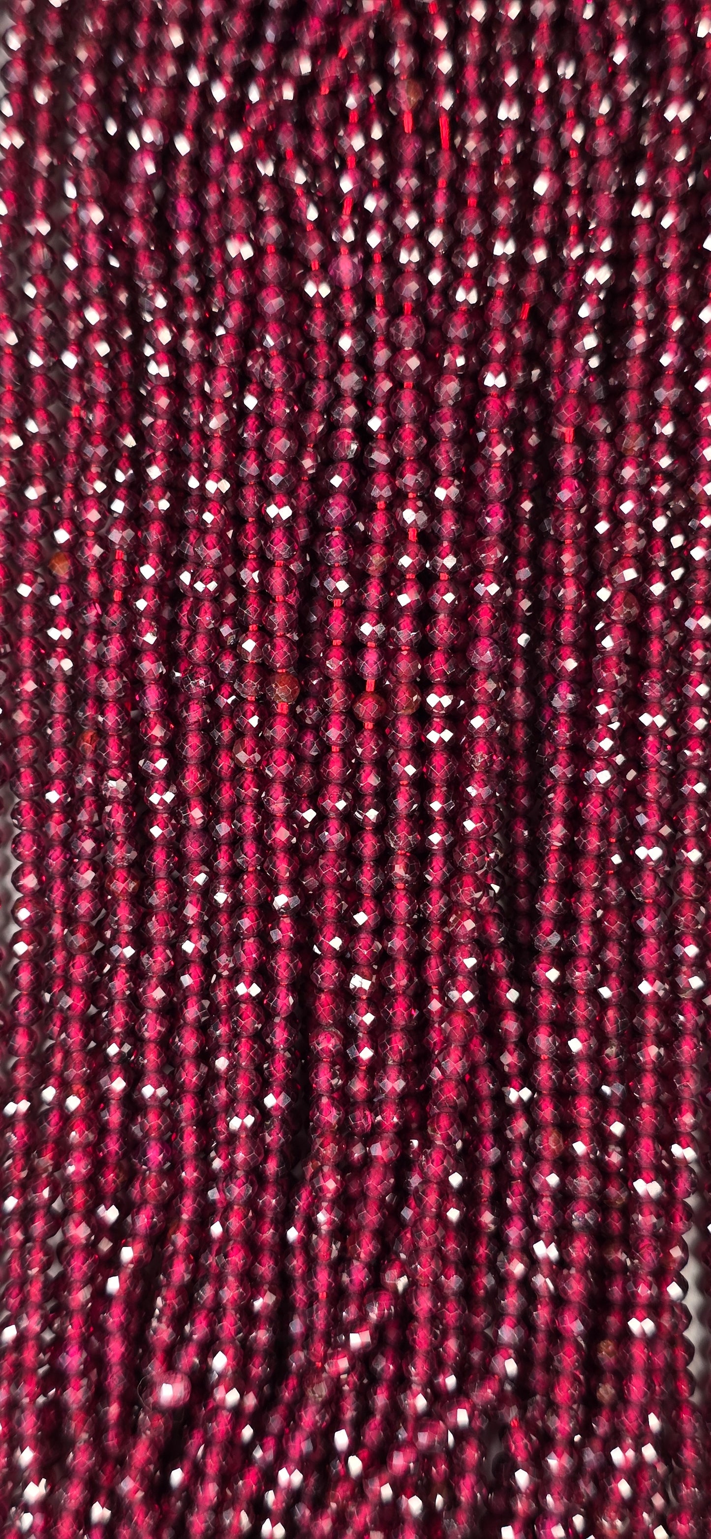 Garnet Beads - Facet