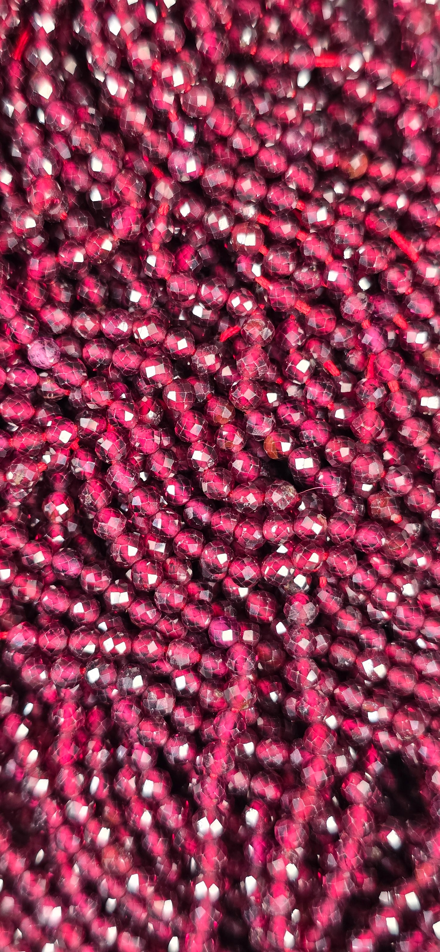 Garnet Beads - Facet