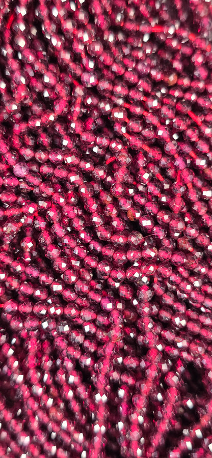 Garnet Beads - Facet