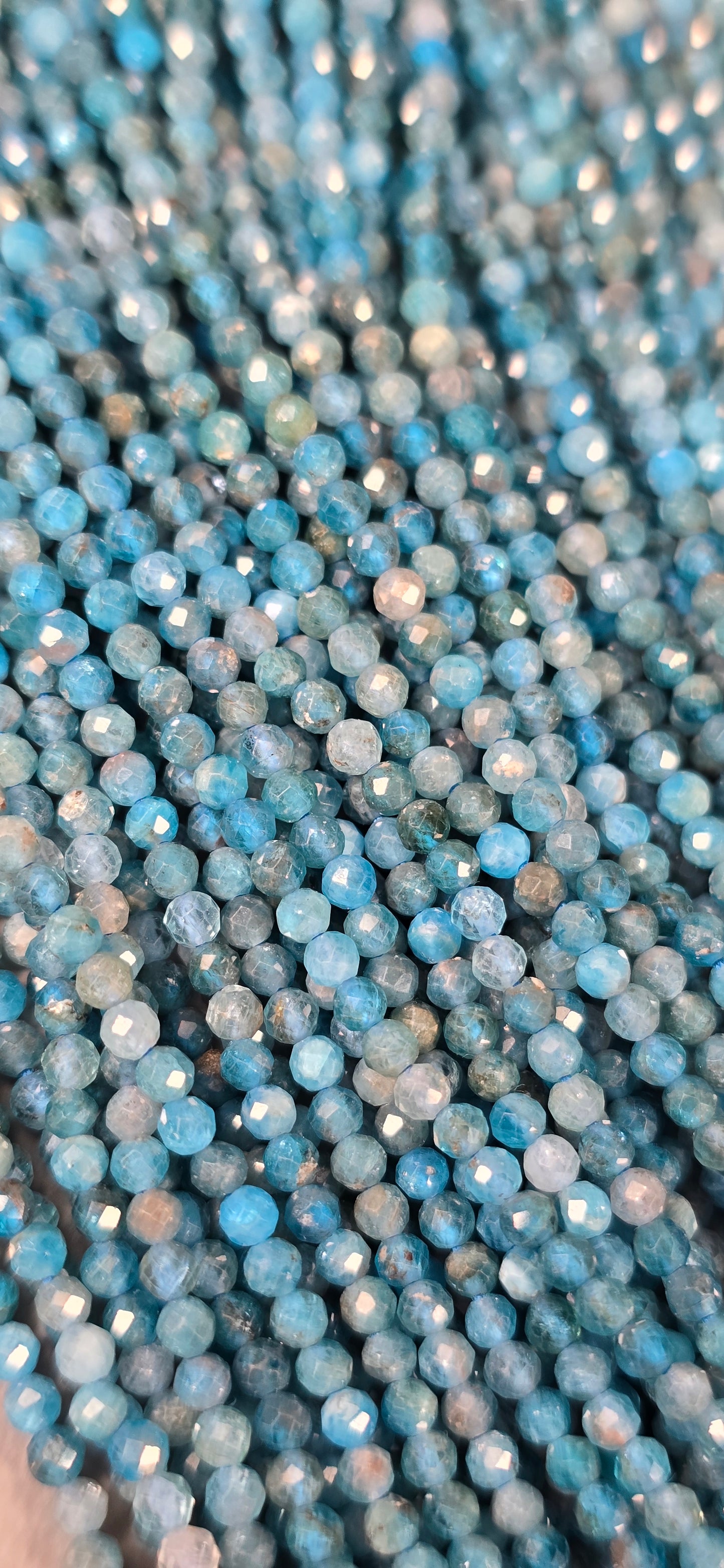 Blue Apatite Beads - Facet