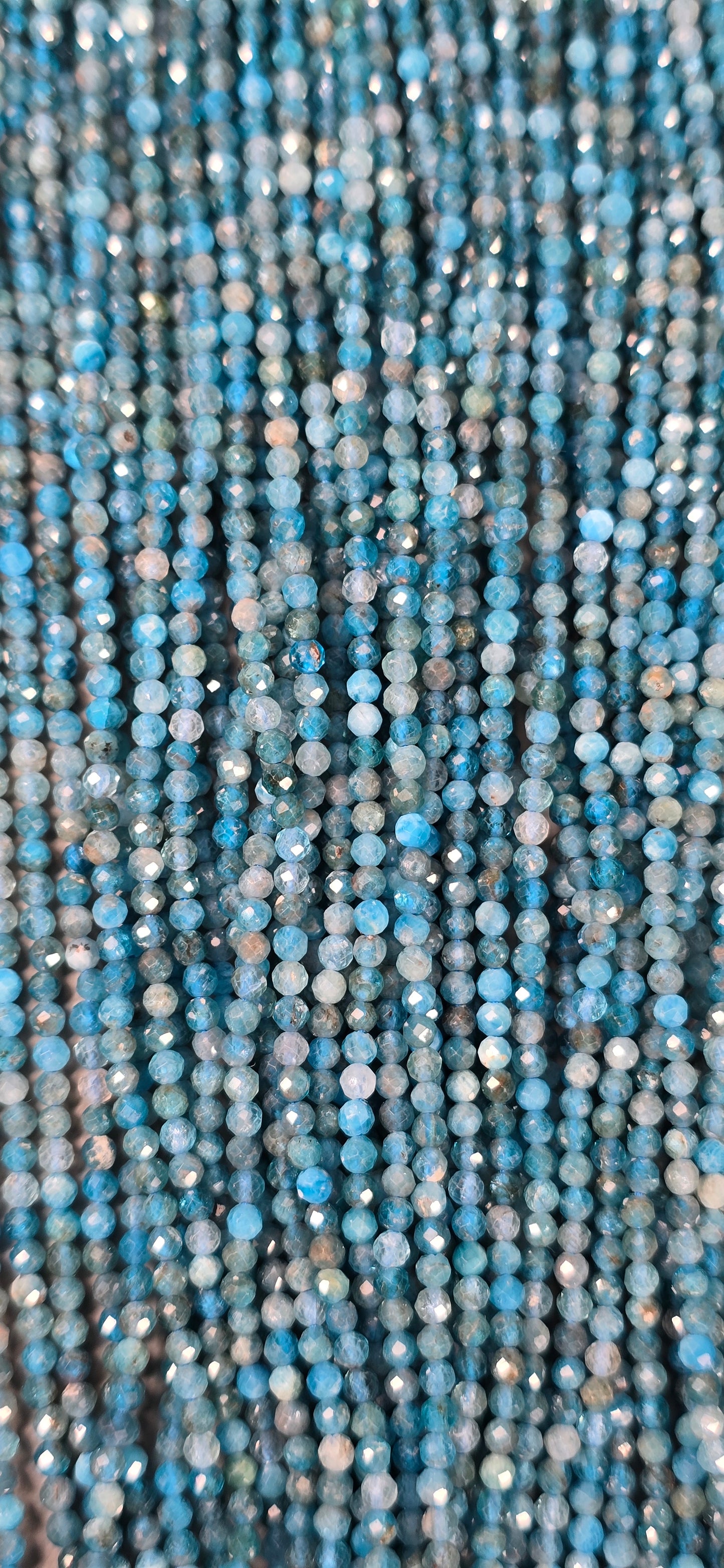 Blue Apatite Beads - Facet