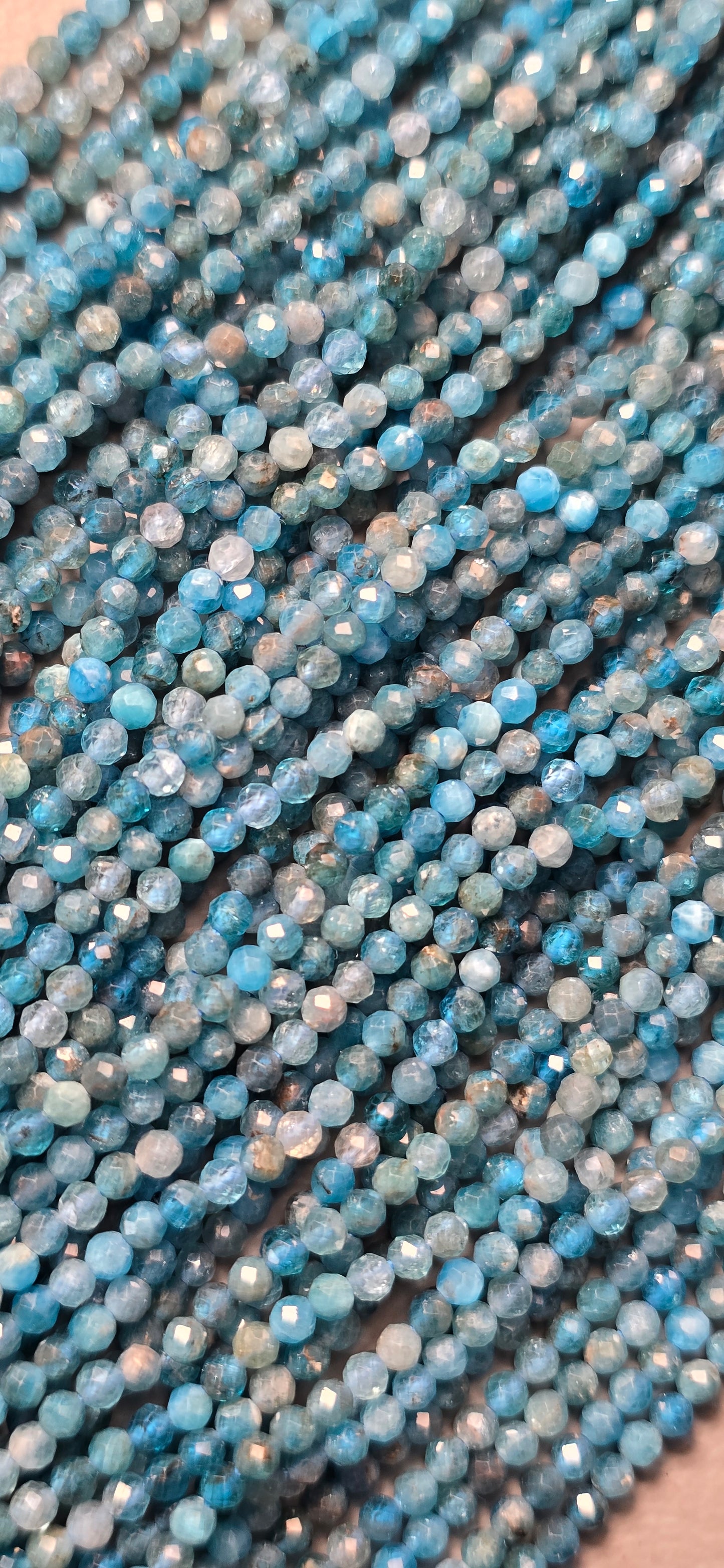 Blue Apatite Beads - Facet