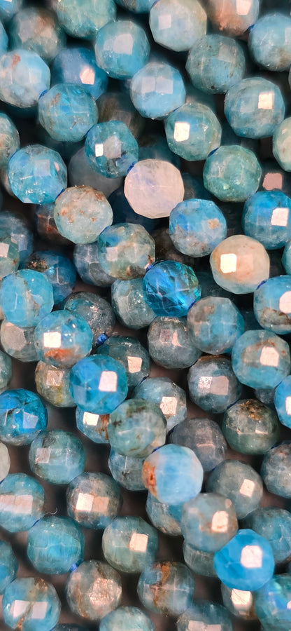 Blue Apatite Beads - Facet