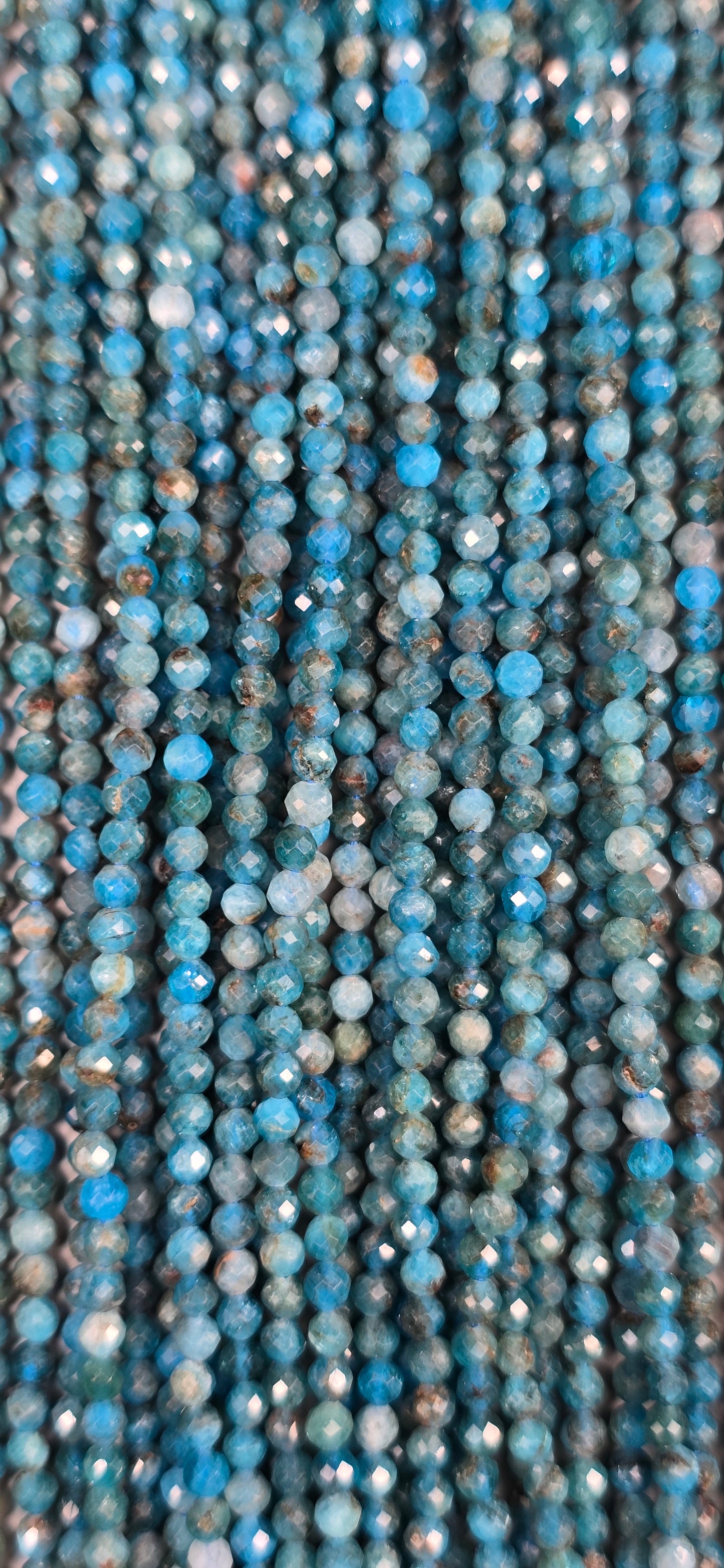 Blue Apatite Beads - Facet