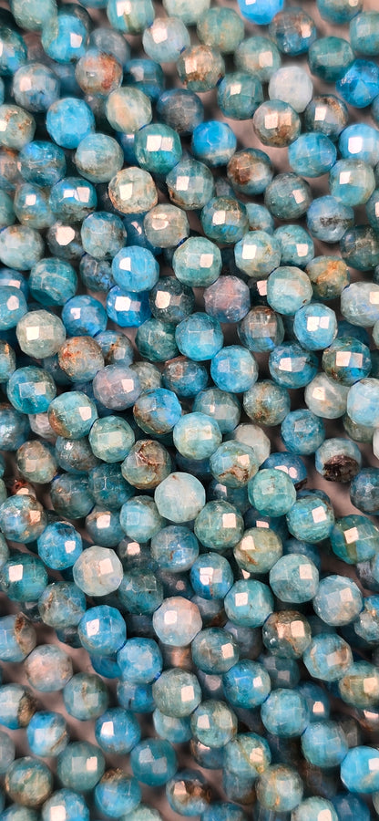 Blue Apatite Beads - Facet