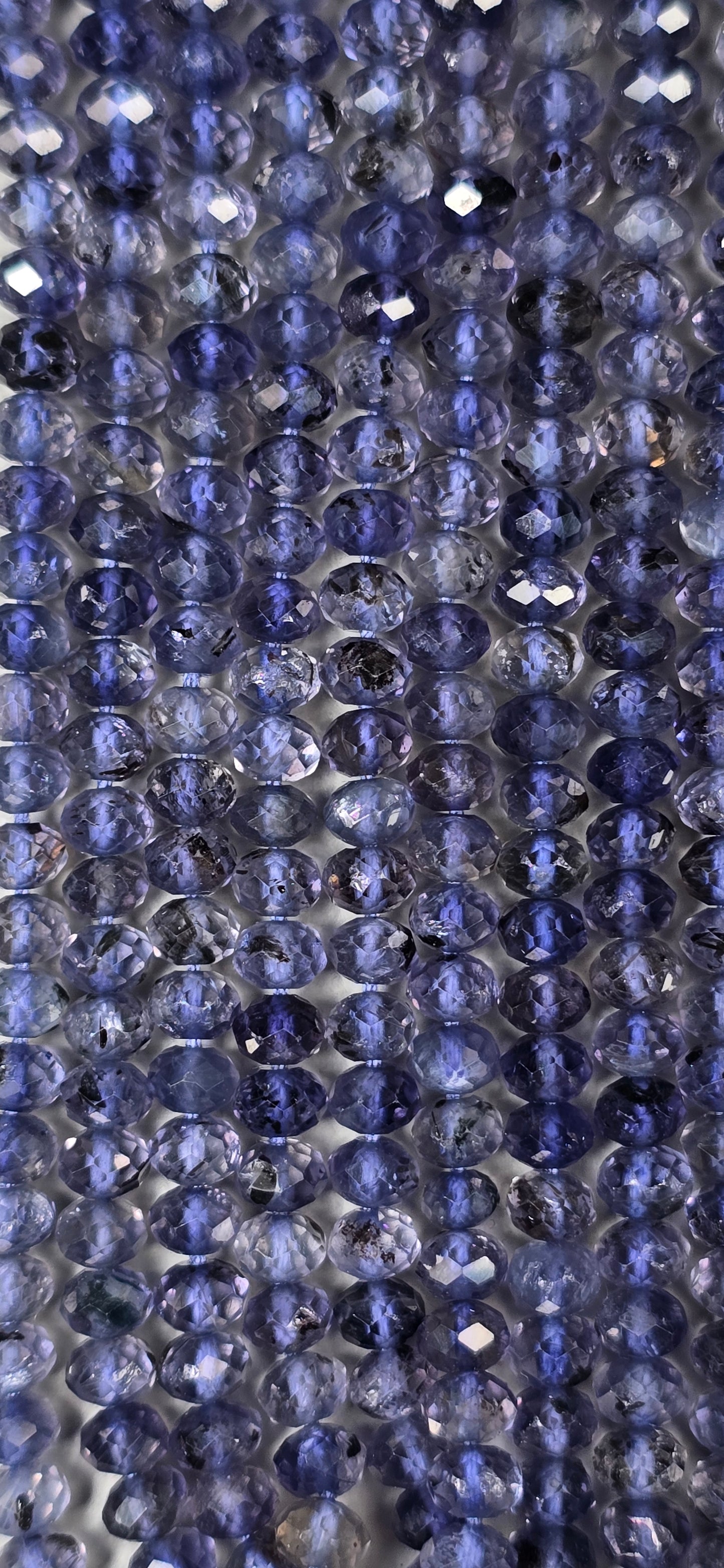 Iolite Rondelle Beads - Facet