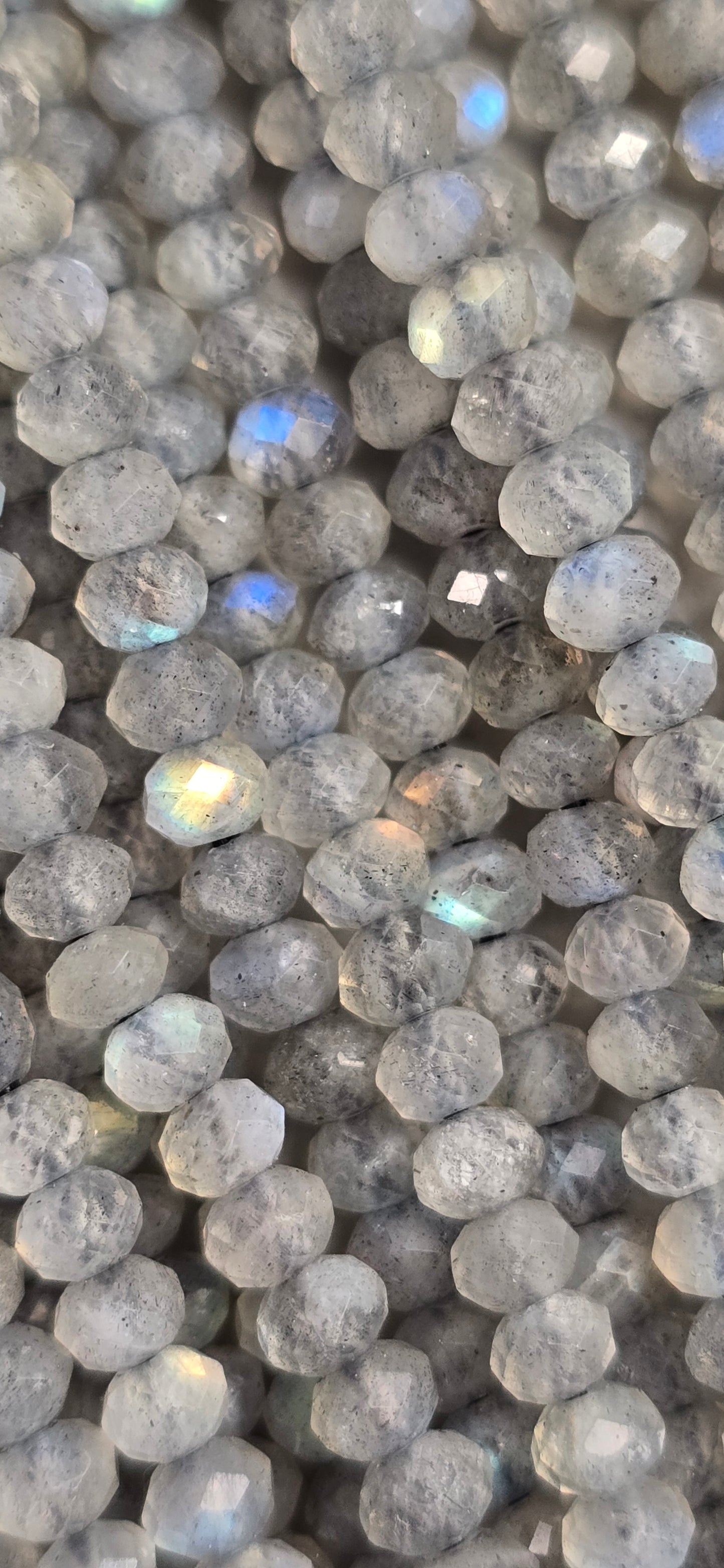 Labradorite Rondelle Beads - Facet