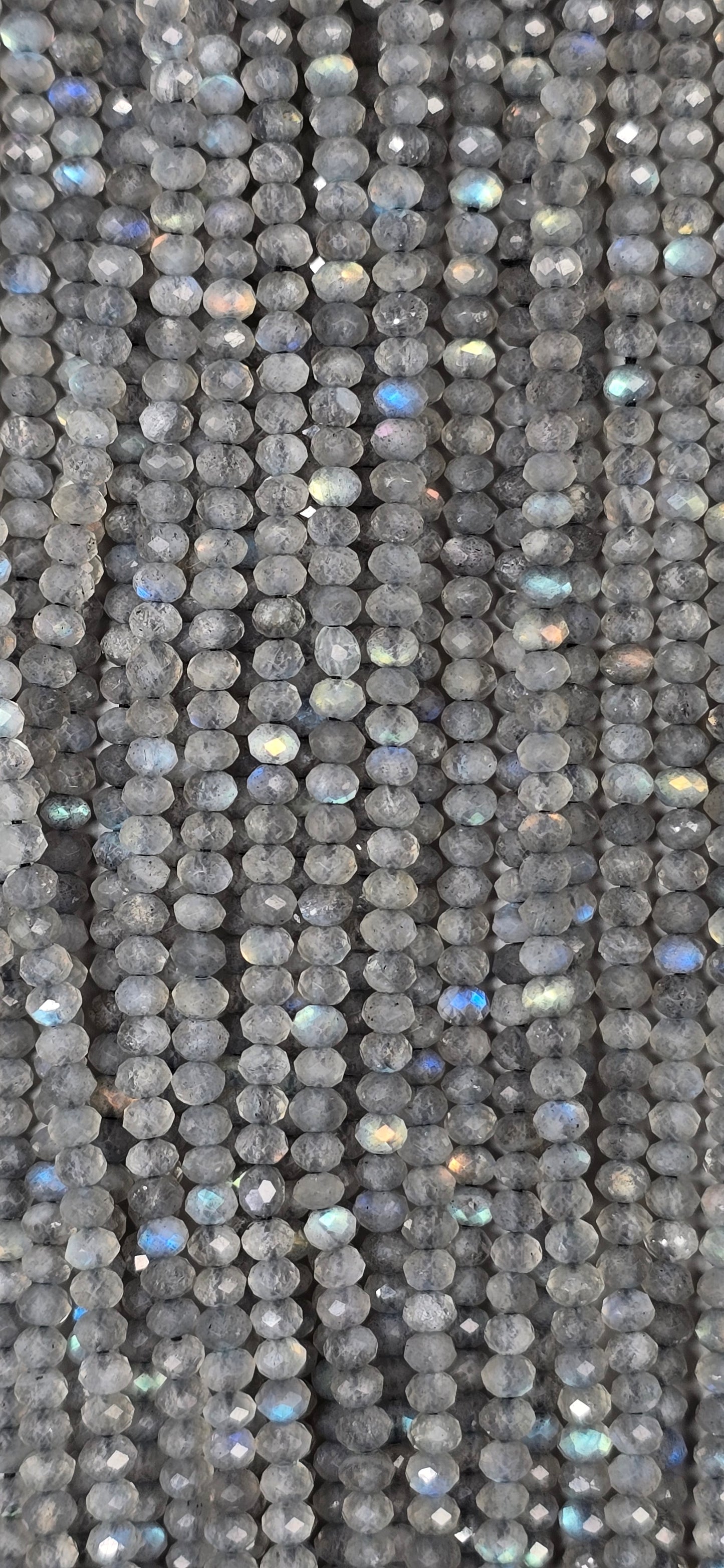 Labradorite Rondelle Beads - Facet