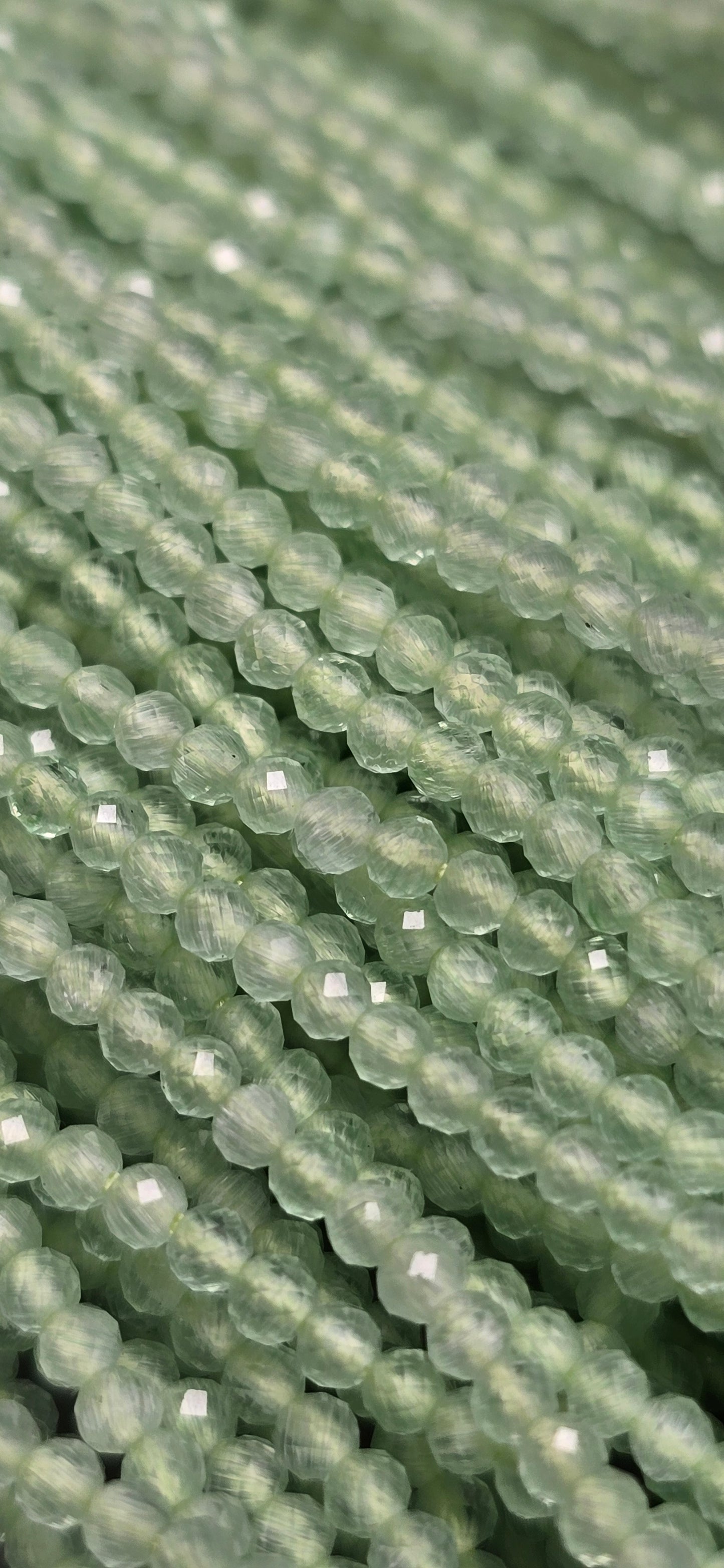 Prehnite Beads - Facet