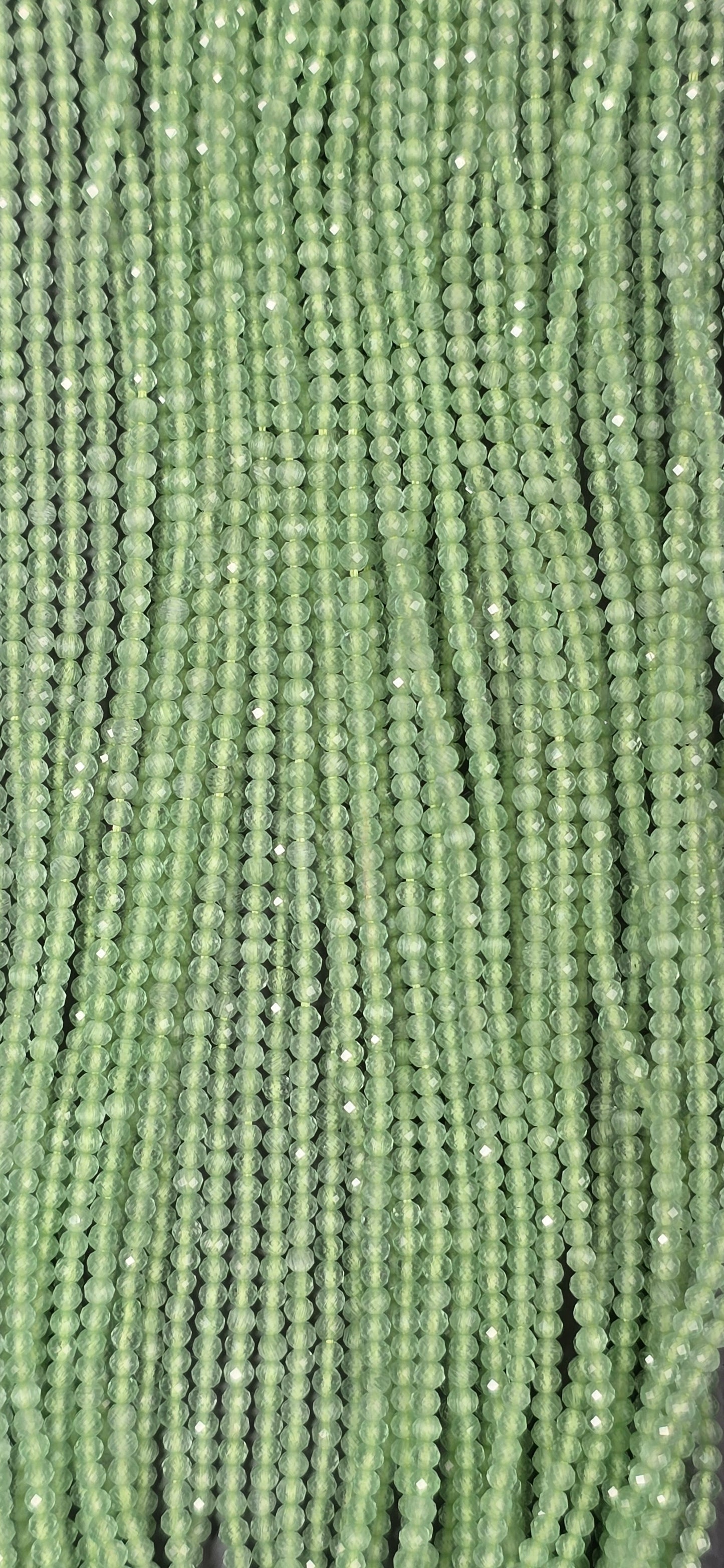Prehnite Beads - Facet