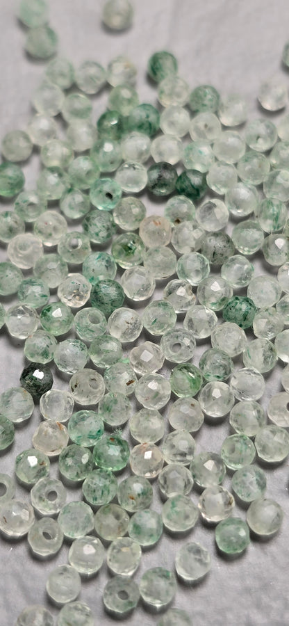 Dyed Green & Clear Unknown Beads - Facet