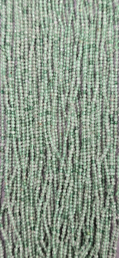 Dyed Green & Clear Unknown Beads - Facet