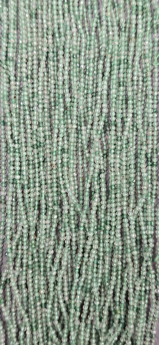 Dyed Green & Clear Unknown Beads - Facet