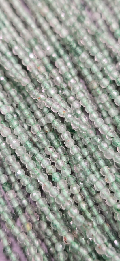 Dyed Green & Clear Unknown Beads - Facet