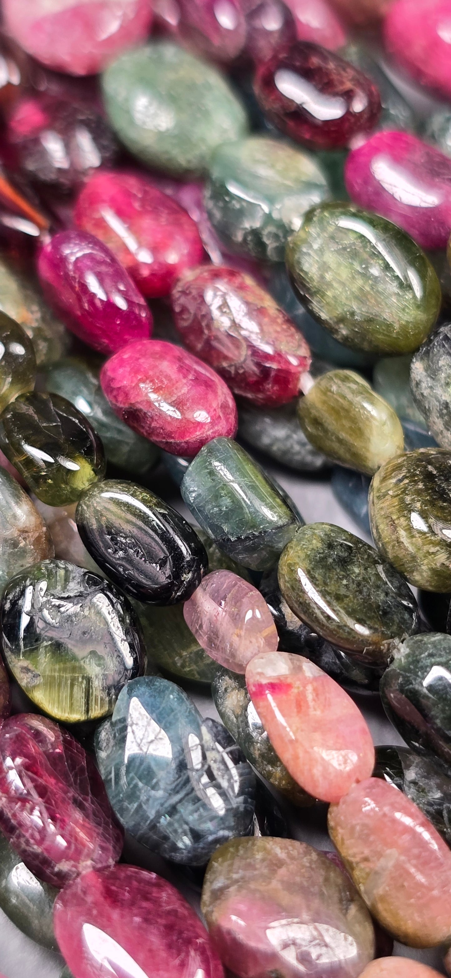 Multi Color Tourmaline Beads - Freeform