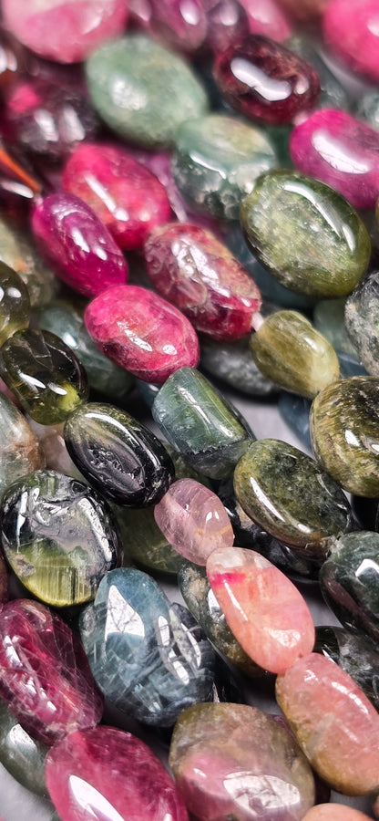 Multi Color Tourmaline Beads - Freeform