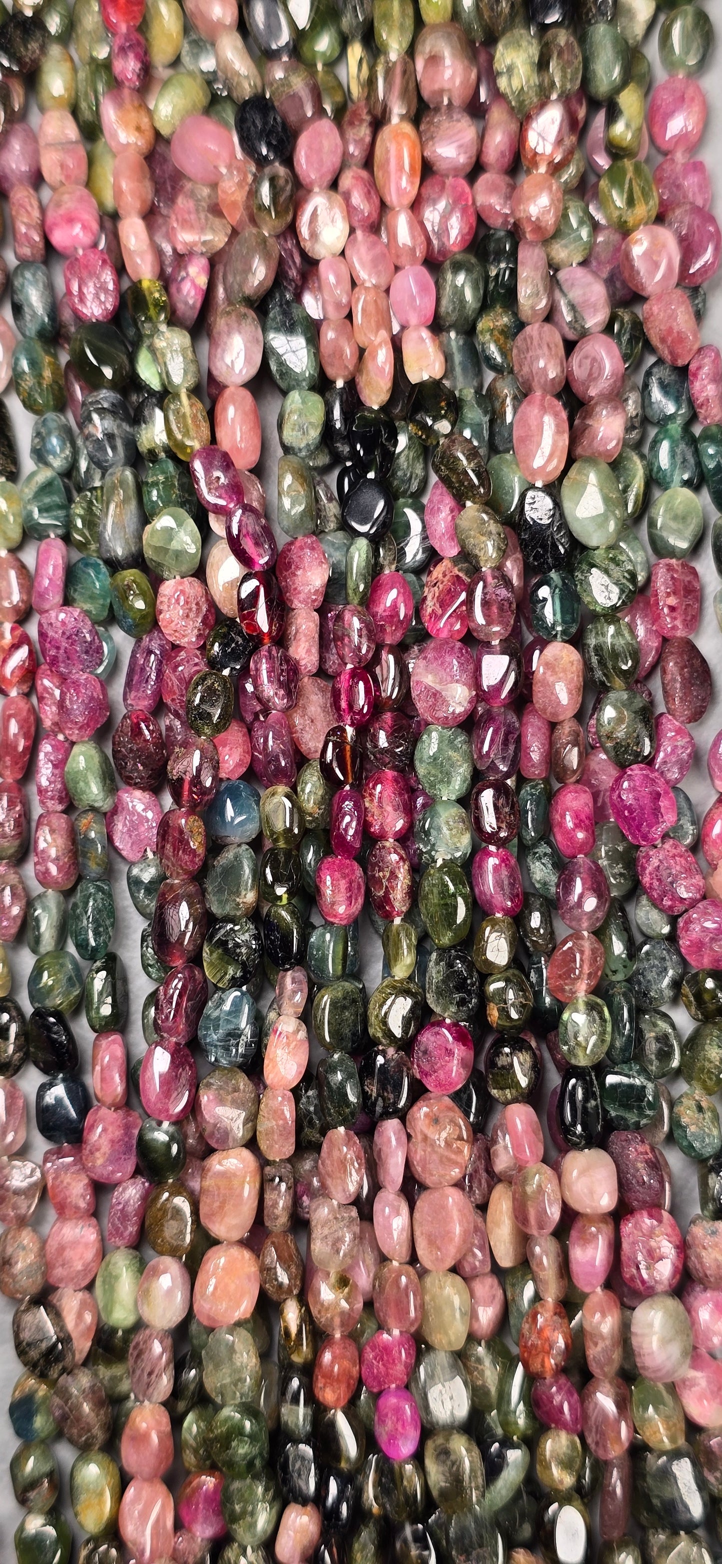 Multi Color Tourmaline Beads - Freeform