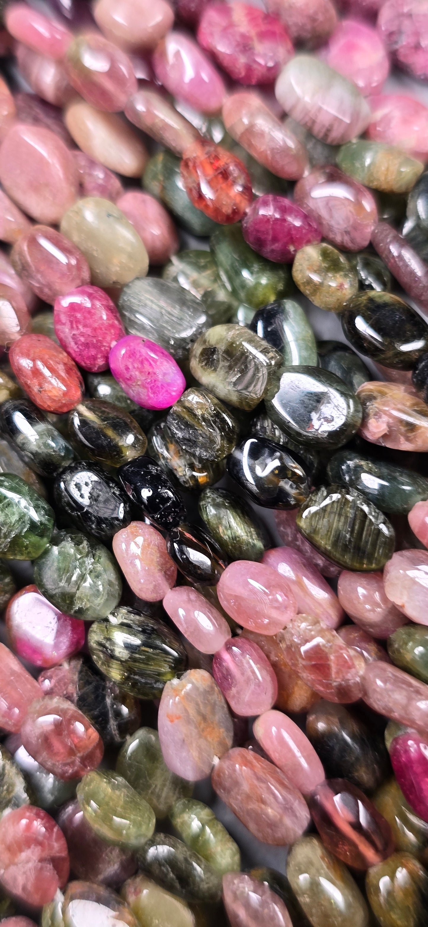 Multi Color Tourmaline Beads - Freeform