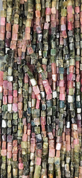 Multi Color Tourmaline Beads - Rectangle