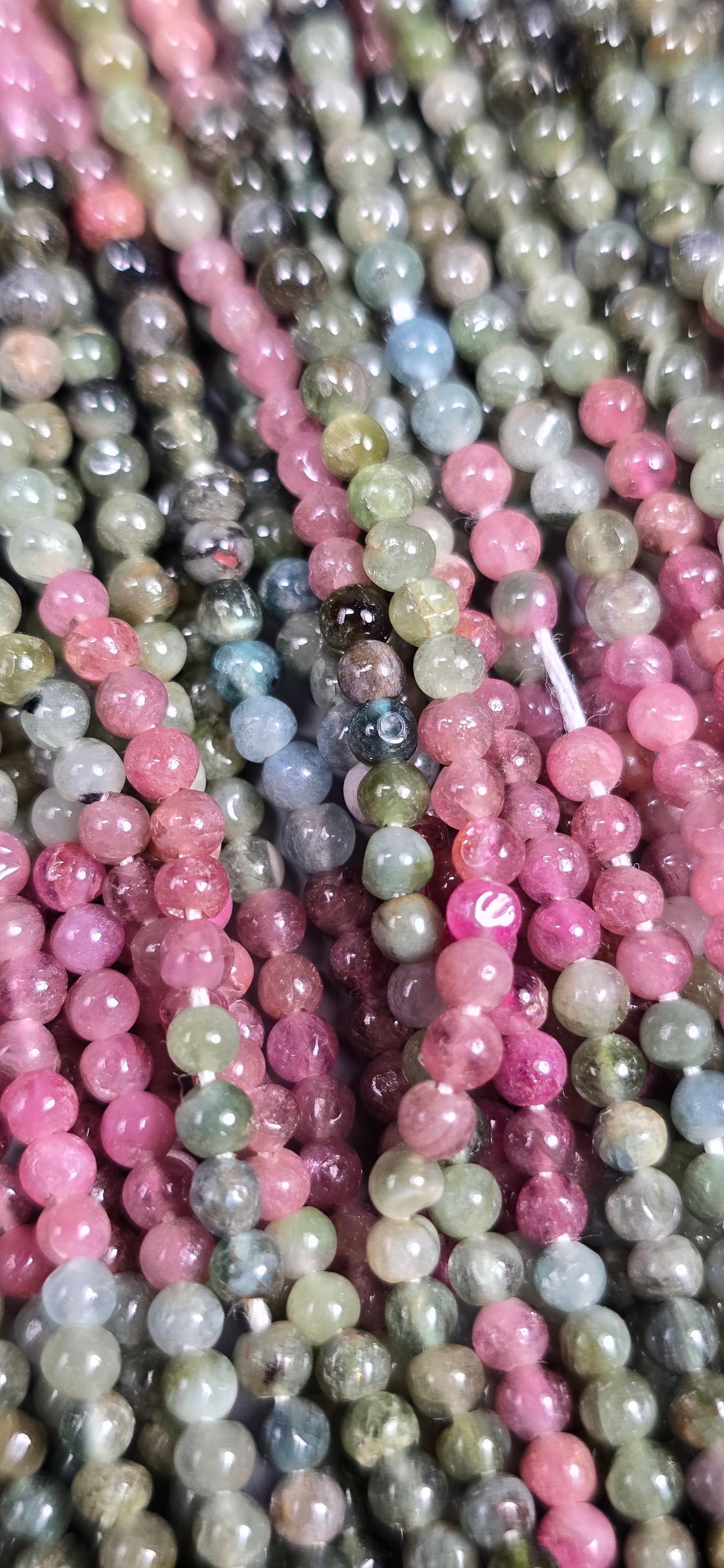 Multicolor Tourmaline Beads - Round