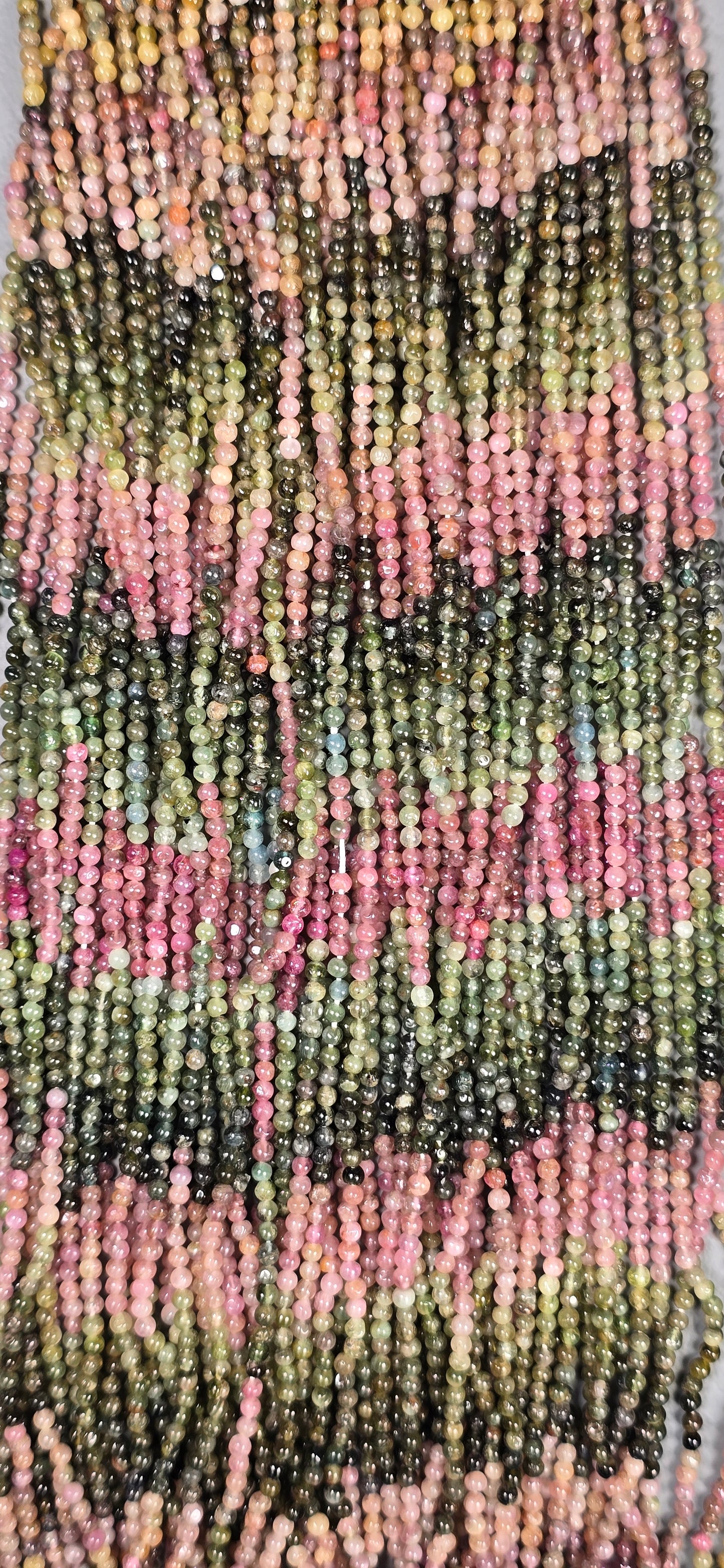 Multicolor Tourmaline Beads - Round