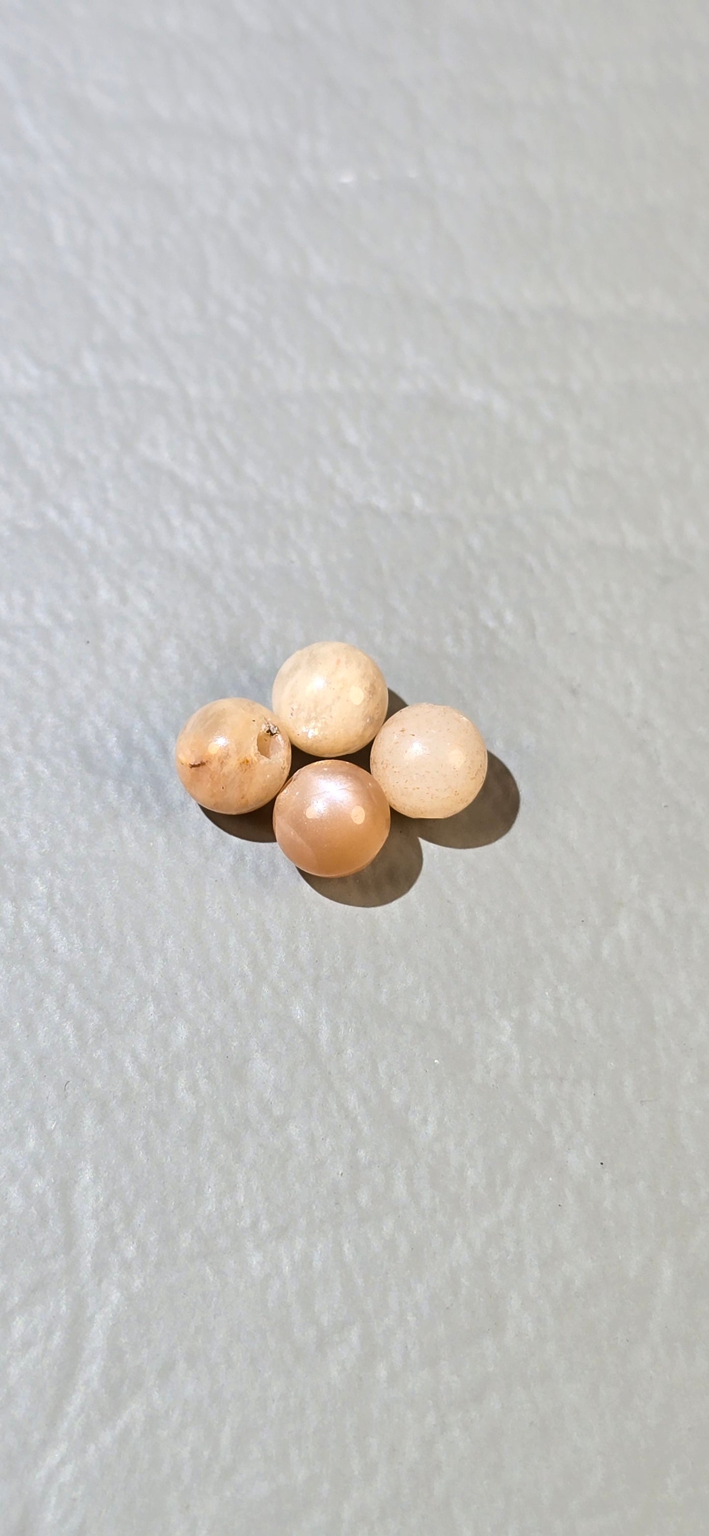 Peach Moonstone Beads - Round