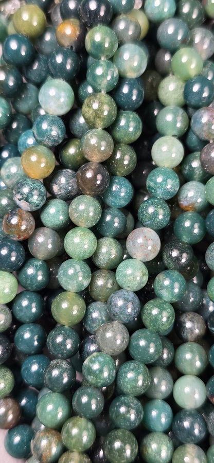 Moss Agate Beads - Round