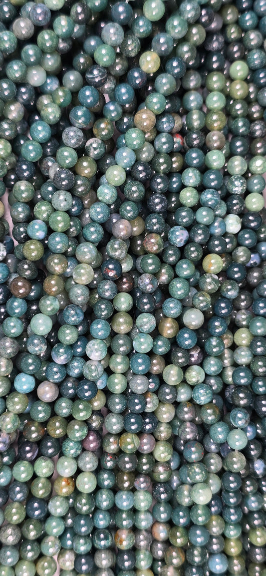 Moss Agate Beads - Round