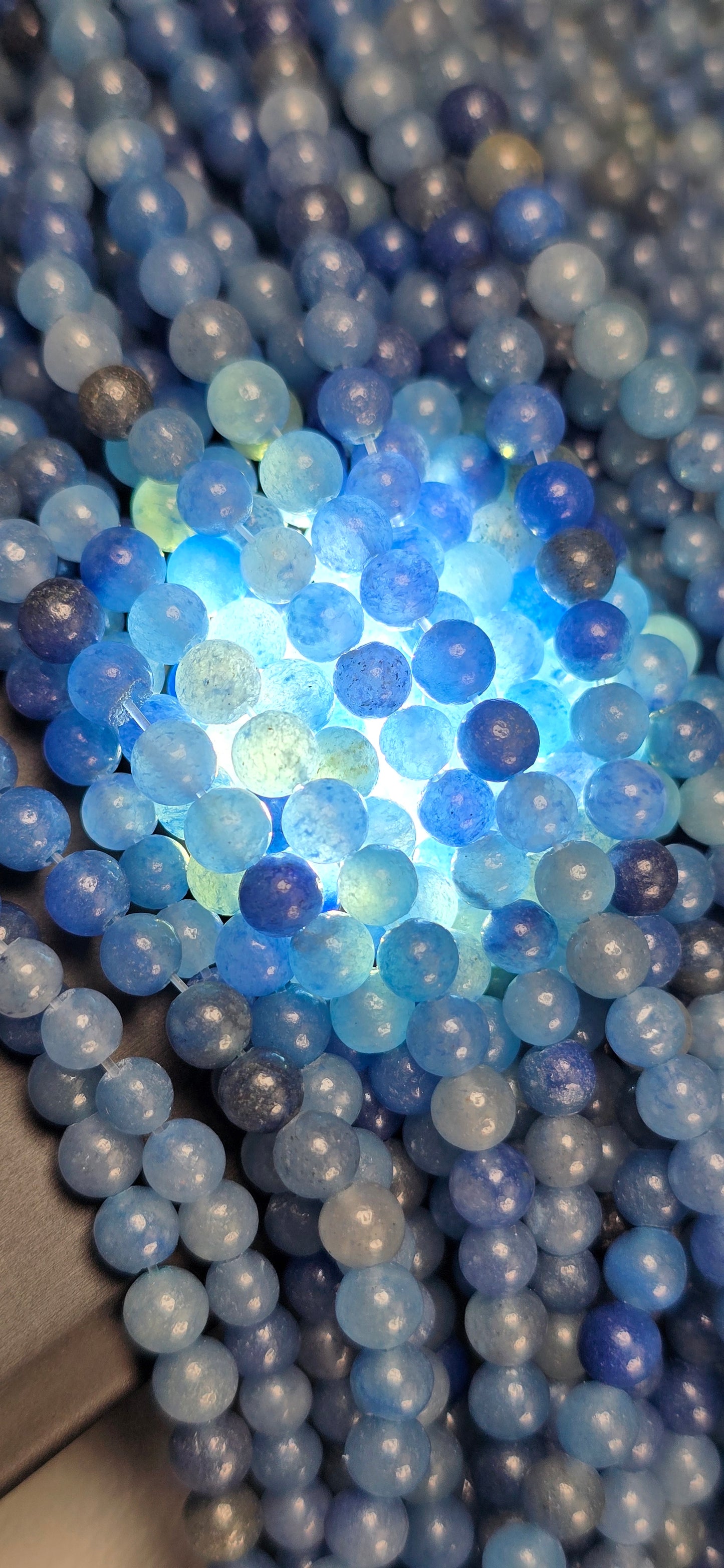 Blue Aventurine Beads - Round